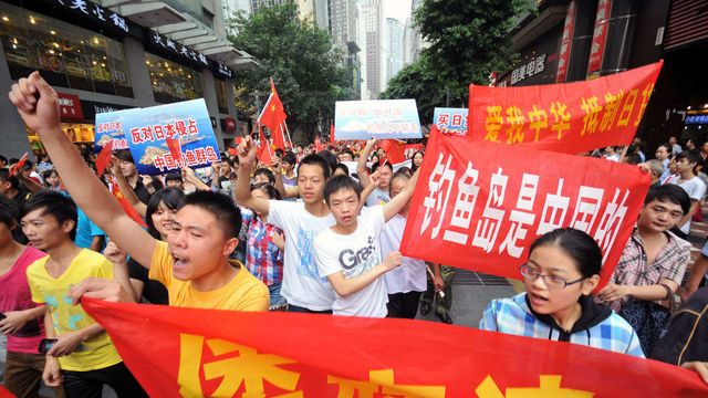 Phong trào biểu tình chống Nhật ở Trung Quốc năm 2012. Ảnh: AFP/Getty