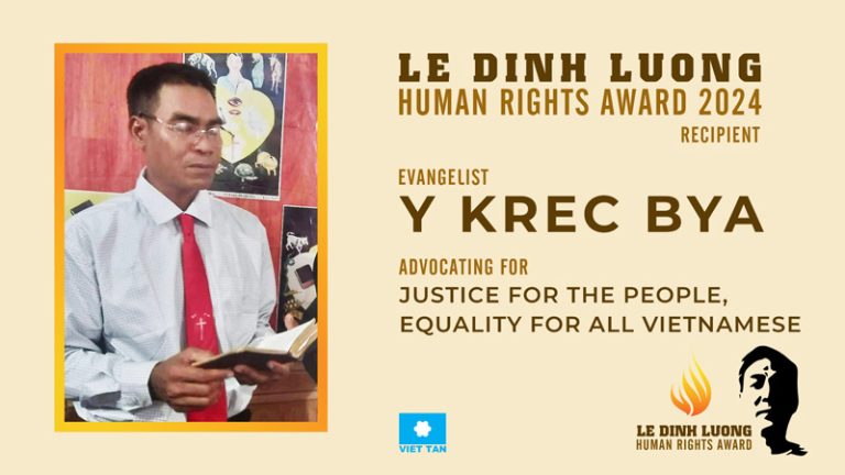 Viet Tan Announces 2024 Le Dinh Luong Human Rights Award