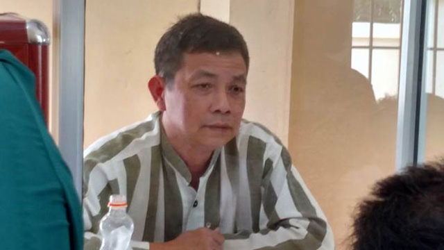 Ông Trần Huỳnh Duy Thức trong một lần gặp gỡ gia đình tại trại giam trước đây. Citizen photo