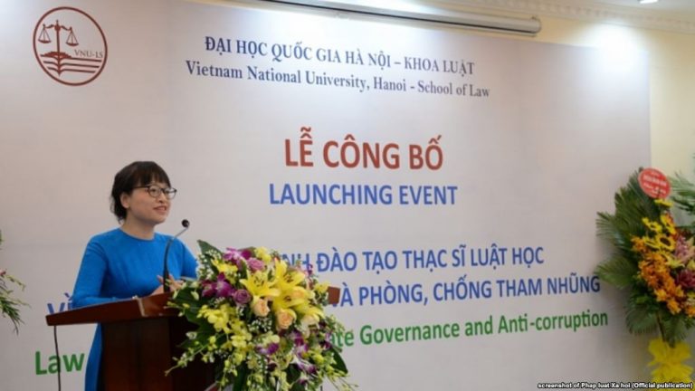 Đại học Quốc gia Hà Nội công bố chương trình thạc sĩ chống tham nhũng đầu tiên của Việt Nam hôm 2/8/2018.