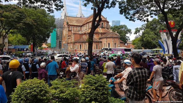 Cuộc biểu tình chống cả hai dự luật, An Ninh Mạng và Đặc Khu Kinh Tế, tại Việt Nam. Ảnh: FB Lê Nguyễn Hương Trà