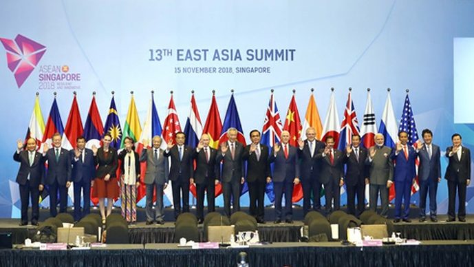 Hội nghị thượng đỉnh Đông Á lần thứ 13 tổ chức tại Singapore 14-15/11/2018. Ảnh: News.com.au