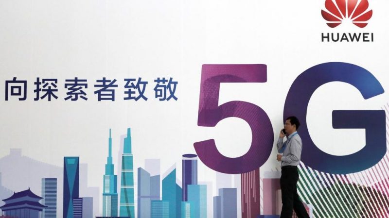 Quảng cáo công nghệ 5G của Hoa Vi (Huawei) tại triển lãm PT, Bắc Kinh, ngày 26/09/2018. Ảnh: Reuters