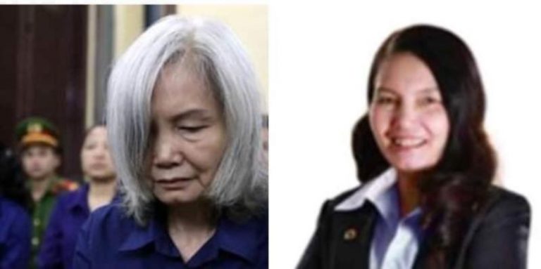 Sự biến đổi của bà Nguyễn Thị Kim Xuyến, cựu Phó tổng giám đốc Ngân hàng Đông Á, trước và sau khi bị bắt tạm giam một năm. Ảnh: FB Phạm Lê Vương Các