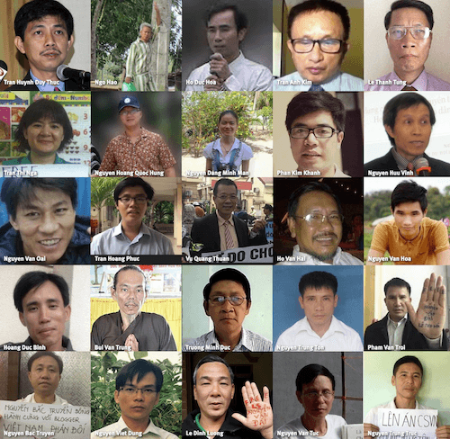 25 tù nhân lương tâm tại Việt Nam đã bị chế độ xử những mức bản án nặng nề. (Hình: HRW)