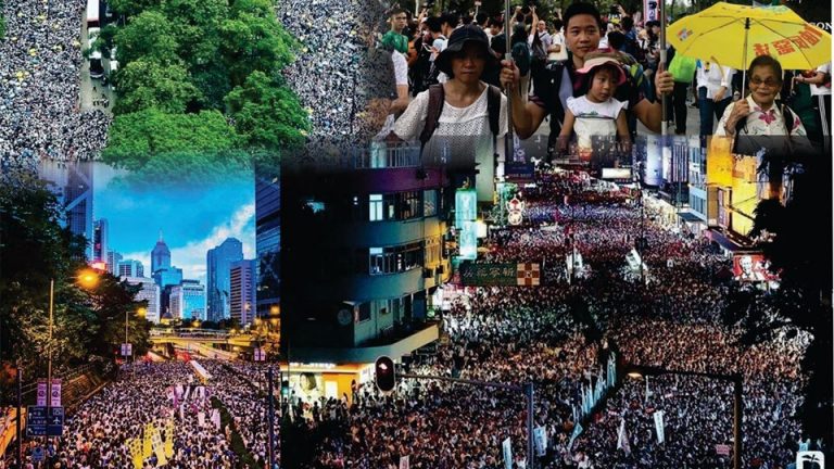 Hơn nửa triệu người dân Hong Kong biểu tình chống dự luật cho phép dẫn độ về đại lục hôm 9 tháng Sáu, 2019. Ảnh: FB Việt Tân