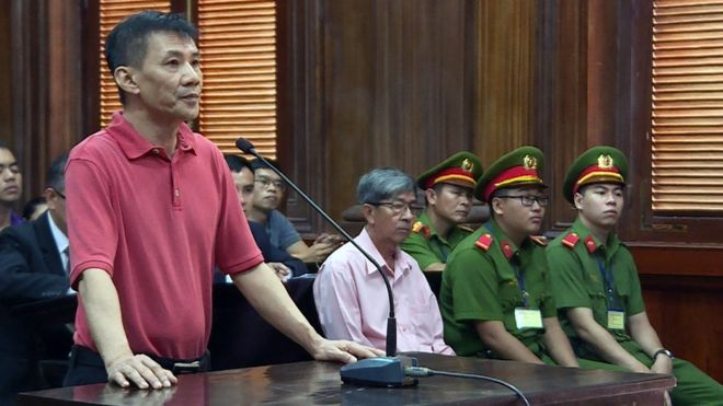 Ông Michael Phuong Minh Nguyễn trước tòa trong vụ án cáo buộc nhóm ông nầy "âm mưu lật đổ chính quyền" hôm 25 tháng Sáu, 2019. Ảnh: Getty Images