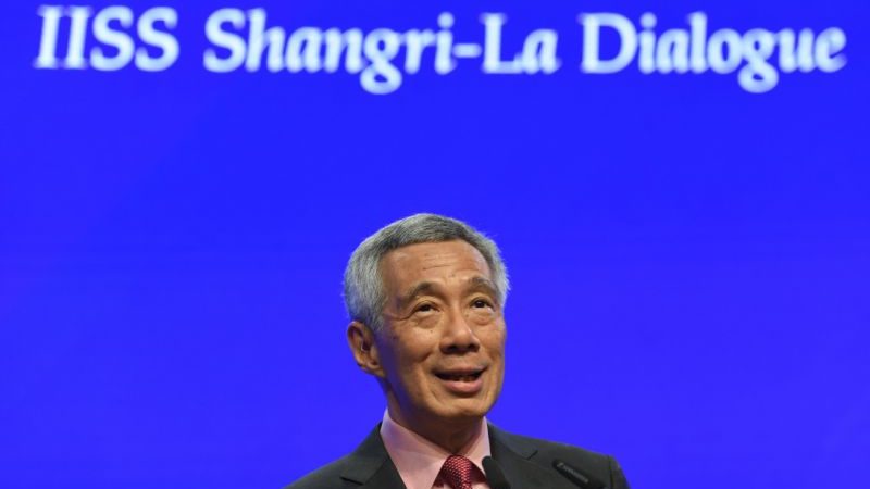 Thủ Tướng Singapore Lý Hiển Long tại Đối Thoại Shangri-La 2019.