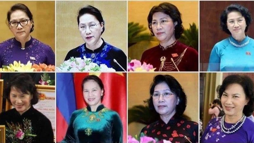 Bà Chủ Tịch Quốc Hội Nguyễn Thị Kim Ngân được cho là có hơn 300 bộ áo dài đắt tiền do nhà thiết kế nổi tiếng thiết kế. Ảnh: Internet
