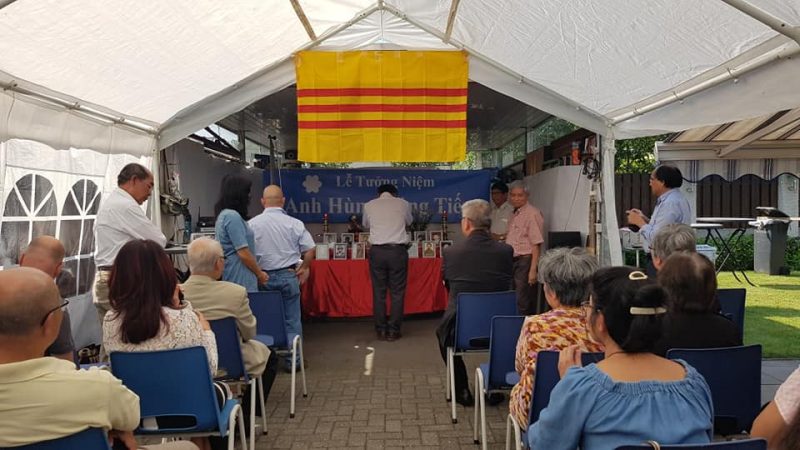 Lễ tưởng niệm Anh Hùng Đông Tiến năm thứ 32 do cơ sở Đảng Việt Tân Hoà Lan tổ chức hôm 25 tháng Tám, 2019 tại thành phố Venray, Hoà Lan. Ảnh: FB Thu Van Dinh