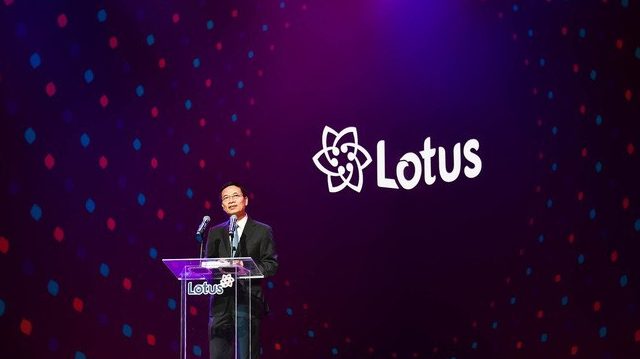 Bộ Trưởng Bộ 4T Nguyễn Mạnh Hùng phát biểu trong ngày ra mắt mạng xã hội Lotus 16 tháng 9, 2019. Ảnh: Cafef