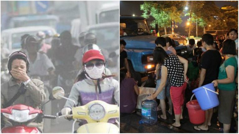 Chất lượng không khí tồi tệ và nguồn nước sinh hoạt nhiễm bẩn tạo bất an lớn trong dân chúng, nhất là tại vùng thủ đô Hà Nội.