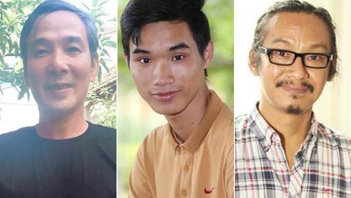 Ba trong số các nhà hoạt động đang bị giam cầm được Bản Lên Tiếng nhắc đến. Từ trái sang phải: Ông Lê Đình Lượng, anh Nguyễn Văn Hóa và ông Min Htin Ko Ko Gyi (Miến Điện).