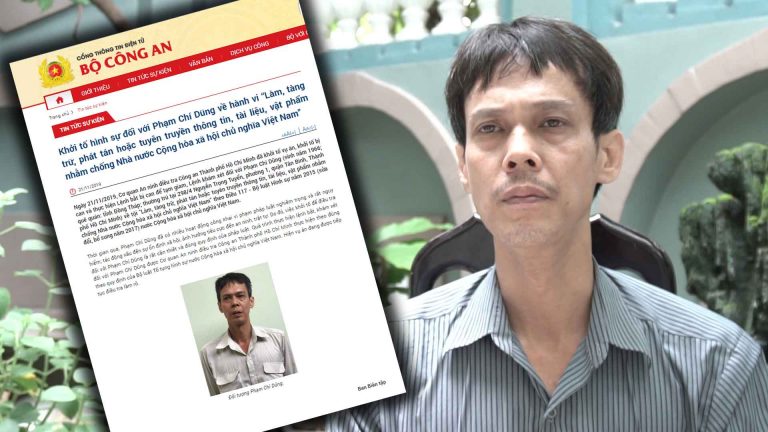 Nhà báo độc lập TS Phạm Chí Dũng, người vừa bị công an bắt giữ và truy tố hôm 21/11/2019. Ảnh: RFA