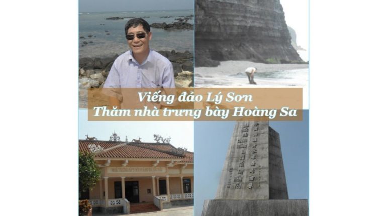 Ông Nguyễn Ngọc Đức trong chuyến viếng thăm đảo Lý Sơn năm 2010. Ảnh do tác giả Nguyễn Ngọc Đức cung cấp.