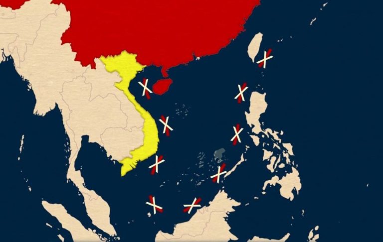 Bác bỏ yêu sách chủ quyền tùy tiện, vô căn cứ của Trung Cộng tại Biển Đông. Ảnh: FB Việt Tân