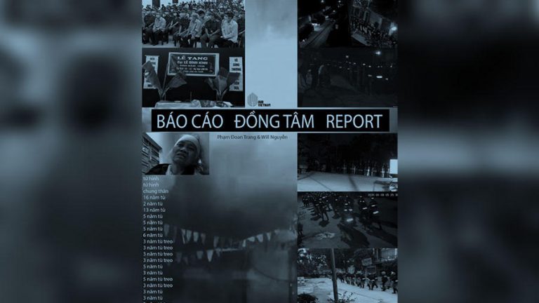 Báo cáo Đồng Tâm, ấn bản thứ 3 bằng song ngữ Anh-Việt là bản đầy đủ nhất trong 3 bản được phổ biến trong năm 2020. Ảnh: Báo cáo Đồng Tâm, RFA edited