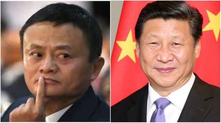 Jack Ma - chủ nhân Alibaba (trái) và Tập Cận Bình.