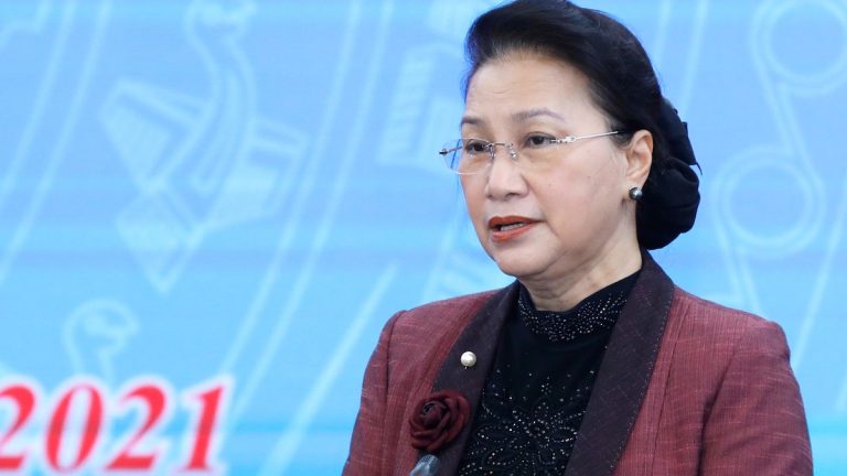 Bà Nguyễn Thị Kim Ngân, Chủ Tịch Quốc Hội CSVN cho biết sẽ "phấn đấu" có đến 50 đại biểu Quốc Hội khóa tới là người ngoài đảng. Ảnh: vnExpress