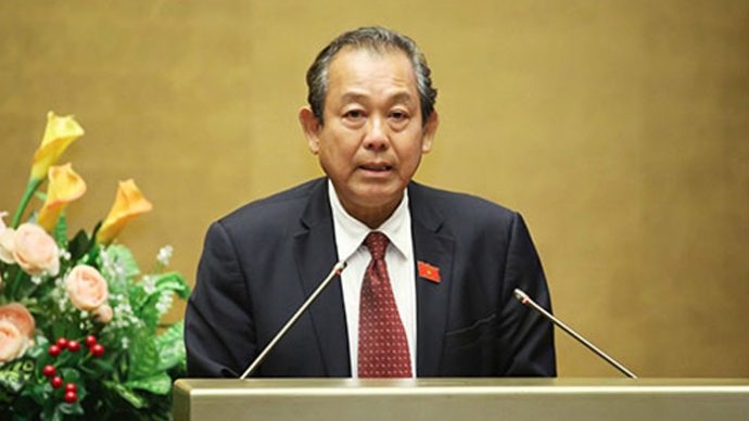 Trương Hòa Bình trụ lại ghế phó thủ tướng thường trực trong chính phủ Phạm Minh Chinh sau đại hội 13 của đảng CSVN. Ảnh: Báo Giao Thông