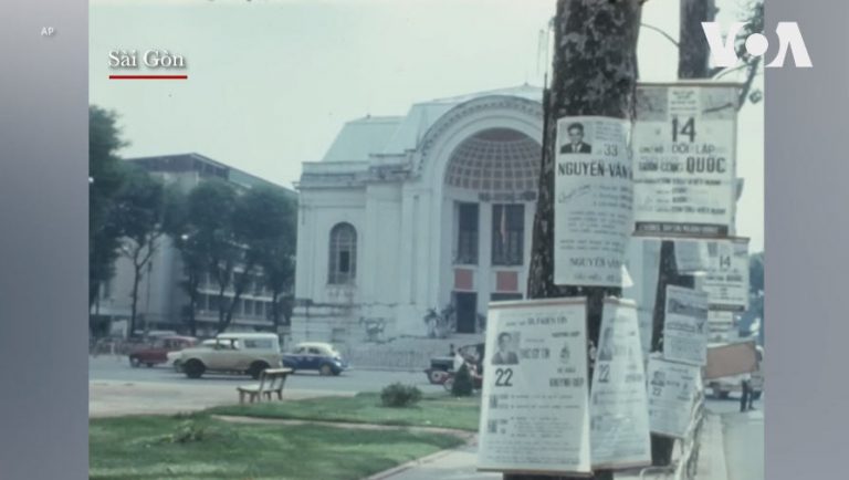 Cuộc bầu cử Quốc Hội (dân biểu Hạ Viện) Miền Nam Việt Nam 50 năm trước, năm 1971. Ảnh chụp video VOA Tiếng Việt