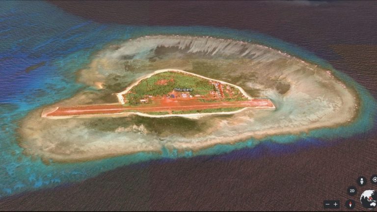 Toàn cảnh đảo Thị Tứ thuộc quần đảo Trường Sa. Ảnh: Google Earth