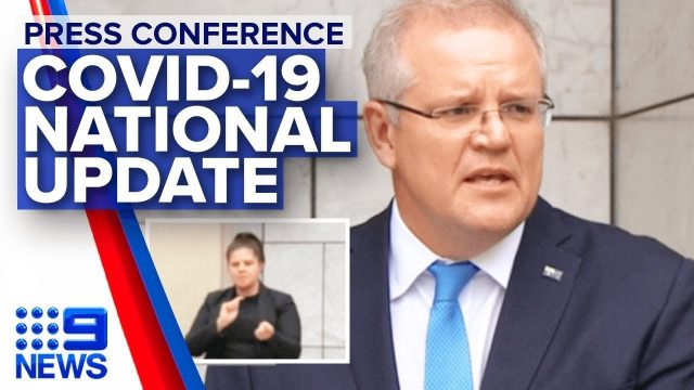 Thủ Tướng Úc Scott Morrison cập nhật tình hình trước truyền thông về tình hình dịch Covid-19