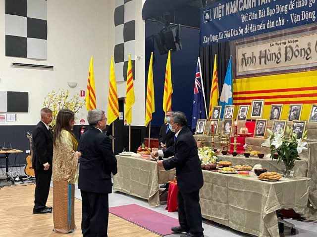 Lễ Tưởng Niệm Anh Hùng Đông Tiến do cơ sở Việt Tân - Adelaide, Nam Úc tổ chức hôm 28/8/2021. Ảnh tư liệu Việt Tân - Adelaide, Úc