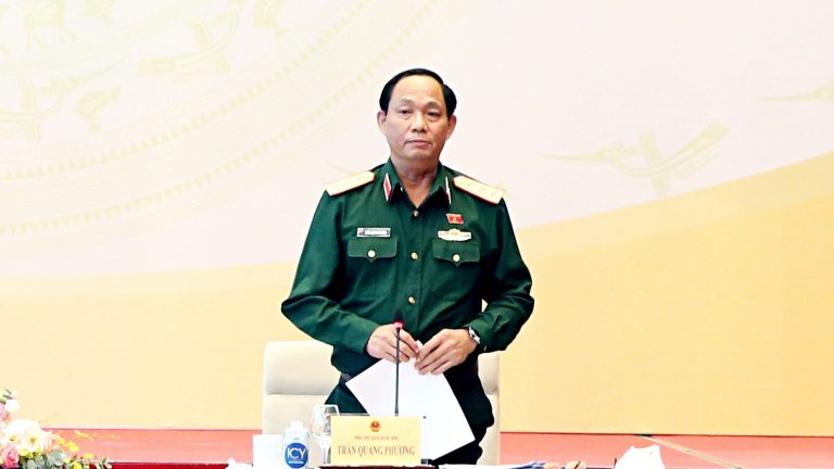 Phó Chủ tịch Quốc Hội, Thượng Tướng Trần Quang Phương phát biểu tại phiên họp thẩm tra sơ bộ dự án Luật Cảnh Sát Cơ Động hôm 31/8/2021. Ảnh: Báo Thanh Niên