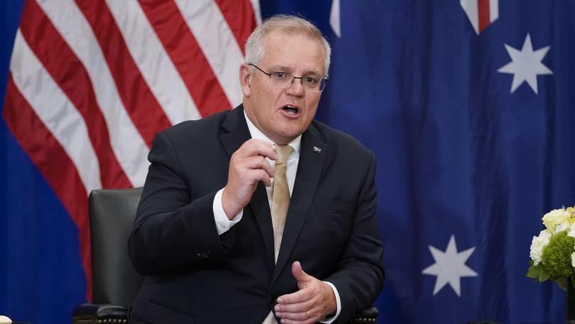 Thủ Tướng Úc Scott Morrison bảo vệ quyết định hủy hợp đồng đóng tàu ngầm với Pháp. Ảnh: AP