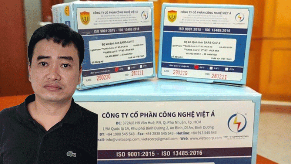Ông Phan Quốc Việt - Tổng Giám Đốc Cty Công Nghệ Việt Á và bộ xét nghiệm Kit Việt Á. Ảnh minh họa RFA