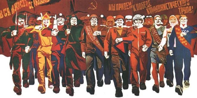 Một bức tranh cổ động thời Xô Viết. Ảnh: euromaidanpress.com