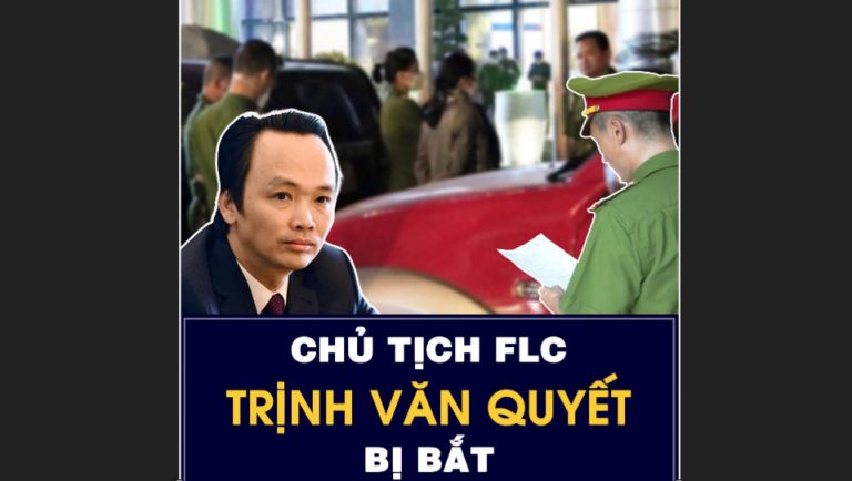 Chủ Tịch Tập Đoàn FLC Trịnh Văn Quyết bị khởi tố, bắt tạm giam với cáo buộc liên quan sai phạm về giao dịch chứng khoán. Ảnh: FB Việt Tân