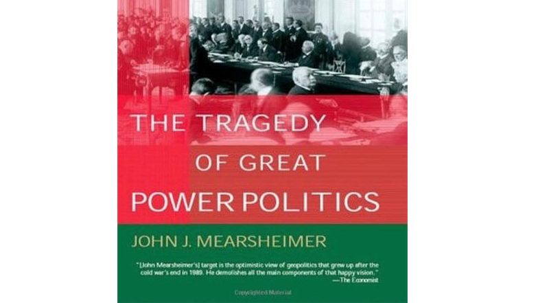 Bìa sách "The tragedy of great power politics" (tạm dịch “Bi kịch của nền chính trị cường quyền”) của John Mearsheimer. Ảnh: Tạp chí Nghiên Cứu Việt Mỹ