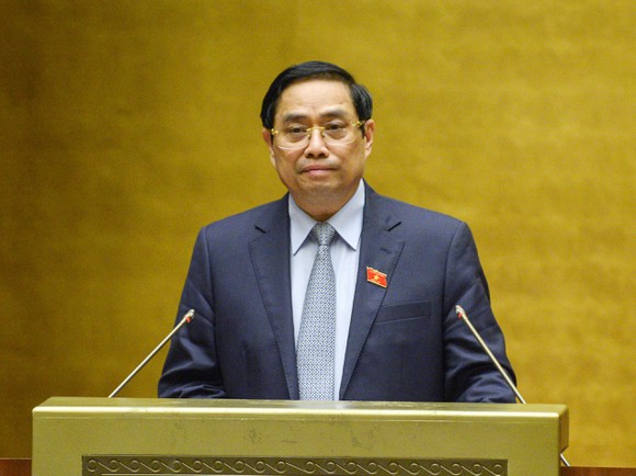 Thủ Tướng CSVN Phạm Minh Chính hôm 1 tháng Tư kêu gọi thúc đẩy “Chương trình phục hồi và phát triển kinh tế xã hội” theo Nghị Quyết số 11/NQ-CP. Ảnh: Internet