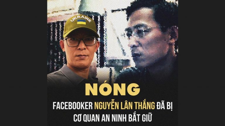 Nhà hoạt động Nguyễn Lân Thắng đã bị nhà cầm quyền Hà Nội bắt giữ hôm 5/7/2022 với cáo buộc "tuyên truyền chống nhà nước." Ảnh: FB Việt Tân