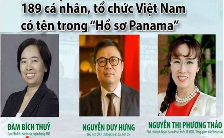 189 cá nhân, tổ chức Việt Nam có tên trong Hồ Sơ Panama. Ảnh: Việt Nam Thời Báo