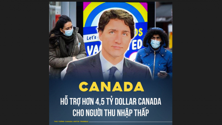 Canada hỗ trợ người dân có thu nhập thấp nhằm giảm bớt gánh nặng do ảnh hưởng của lạm phát lên các thành phần yếu thế nầy. Ảnh: FB Việt Tân
