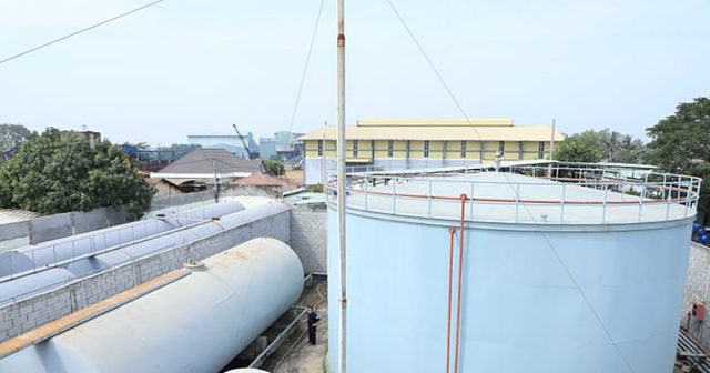 Bồn chứa xăng dầu giả trong vụ án Lê Thanh Trung sản xuất tiêu thụ 200 triệu lít xăng dầu kém chất lượng ở Cần Thơ. Ảnh: Thanh Niên