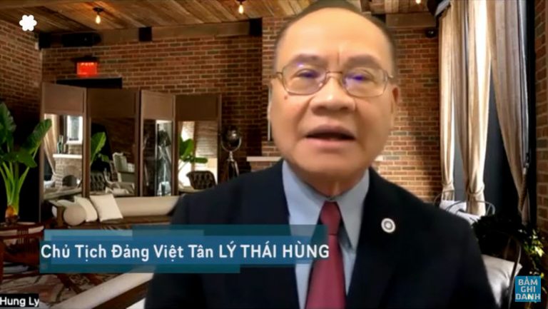 Chủ Tịch Đảng Việt Tân Lý Thái Hùng trả lời phỏng vấn về tân ban lãnh đạo và đường hướng hoạt động mới của đảng Việt Tân.