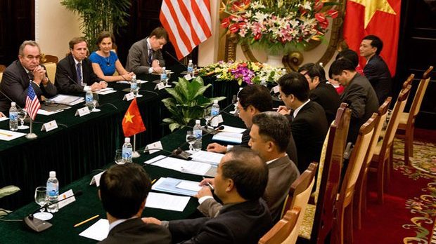 Giới chức ngoại giao Việt Nam - Hoa Kỳ trong một lần đối thoại ở Hà Nội trước đây. Ảnh minh họa: RFA/ AFP
