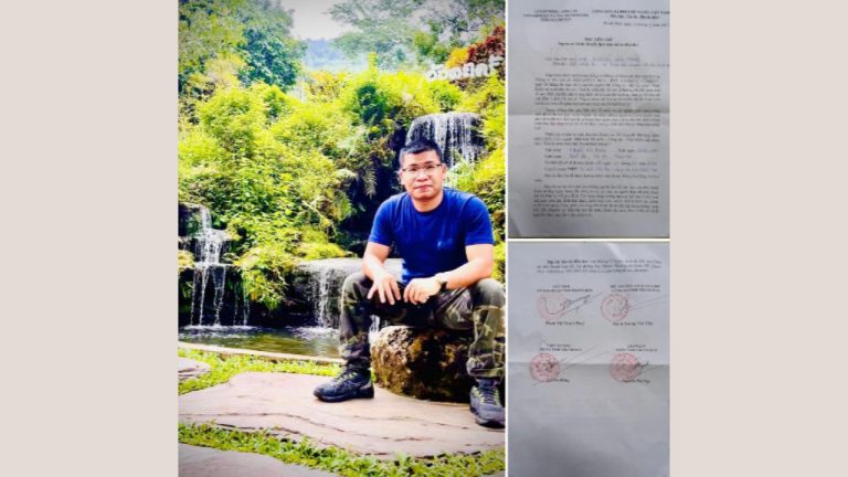 Lại thêm một lần nữa an ninh Thanh Hoá gửi thư kêu gọi nhà hoạt động Nguyễn Văn Tráng ra đầu thú. Ảnh chụp FB Mộc Lan