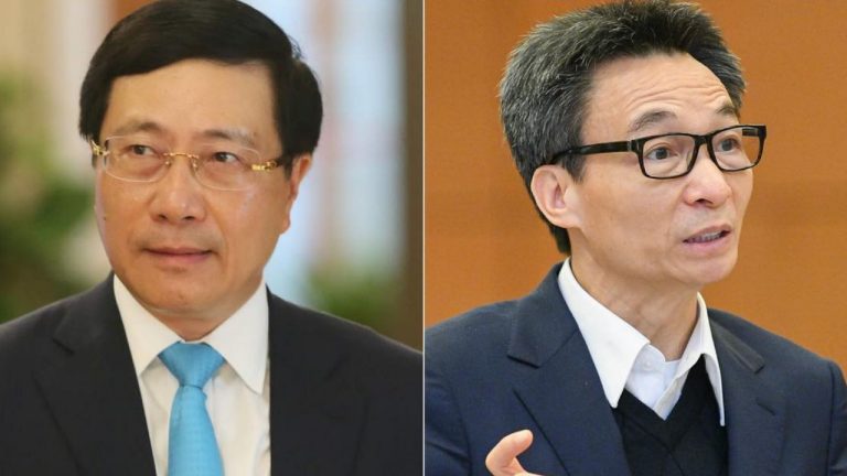 Hai ông phó thủ tướng, Phạm Bình Minh (trái) và Vũ Đức Đạm (phải) bị cách chức, mất ghế trong Ban chấp hành Trung ương đảng. Ảnh: FB Lâm Bình Duy Nhiên