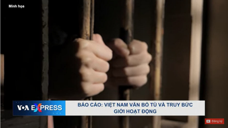 Tổ chức CIVICUS: Việt Nam bỏ tù và truy bức bất đồng chính kiến. Ảnh chụp màn hình VOA