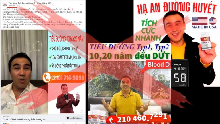 TS Nguyễn Hồng Vũ cảnh báo về một quảng cáo nguy hiểm về một sản phẩm thực phẩm chức năng cho người mắc bệnh tiểu đường. Ảnh: FB Vu Hong Nguyen