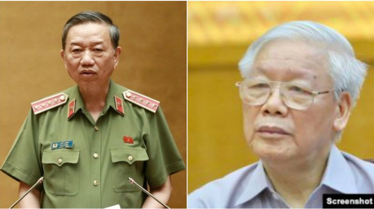 "Phía bên kia" đang bắt đầu phản công. Trong ảnh: Bộ trưởng Tô Lâm (trái) và Tổng bí thư Nguyễn Phú Trọng