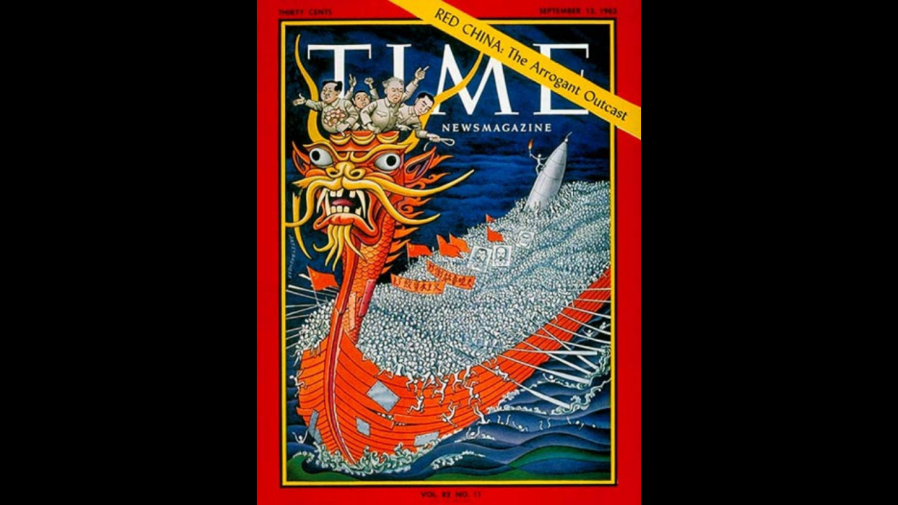 Trung Hoa Đỏ: Kẻ kiêu ngạo bị ruồng bỏ (ảnh bìa tạp chí Time, 13/9/1963). Ảnh: Boris Artzybasheff/ Time