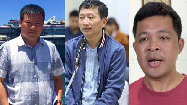 Các ông Trương Duy Nhất, Trịnh Xuân Thanh và Thái Văn Đường. Ảnh: RFA edited