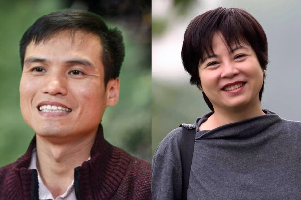 Nhà hoạt động Nguyễn Thuý Hạnh (trái) và Luật gia Đặng Đình Bách. Ảnh: Amnesty International