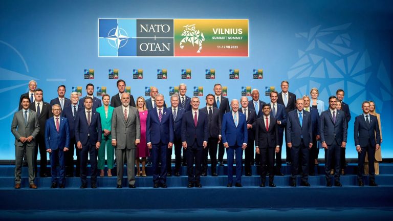 Lãnh đạo các nước thành viên NATO tại Thượng đĩnh NATO 2023. Ảnh: NATO